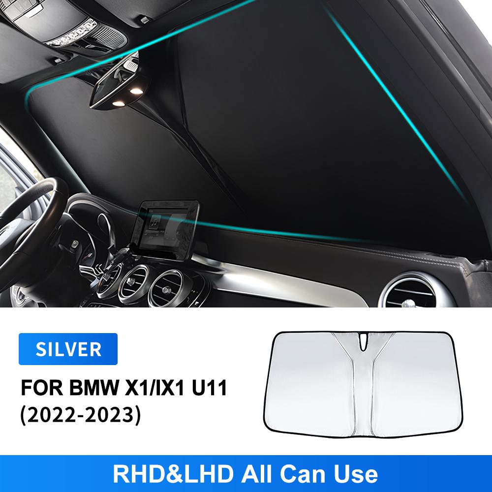 Car Accessories For BMW X1 U11 - IX1 Foldable Sun Umbrella Front Windshield Sun Shade Umbrella Portable Anti-UV Interior