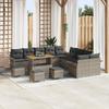 vidaXL 2-seater Garden Sofa with Storage and Cushions, 4-piece Garden Dining Set with Cushions 3364153
