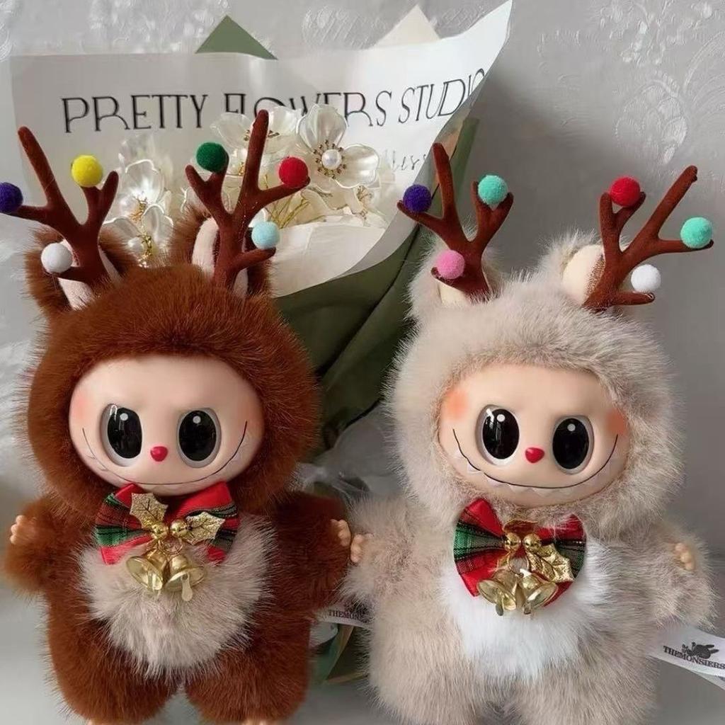 2025 New Christmas Plush Pendant Elk Doll Cute Internet Celebrity Keychain Bag Pendant Set Up Stall
