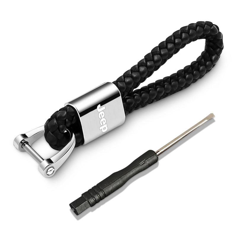 

1pc Metal Car Key Chain Key Ring Key Lanyard Car Emblem Styling for Jeep JK Gladiator Compass Renegade Grand Cherokee Wrangler чёрный