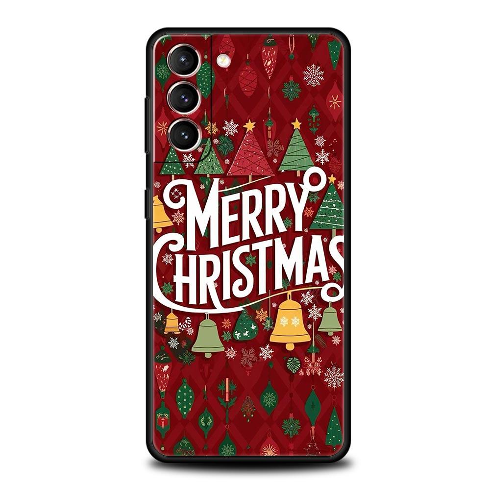 Merry Christmas Phone Case Cover for Samsung Galaxy S26 S25 S24 S23 S22 S20 S21 FE Ultra S25 Edge Plus 5G Soft TPU Shell Fundas
