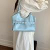 Leather Tote Bag with Belt Detail Elegant Design Women Shoulder Bag for Daily Use