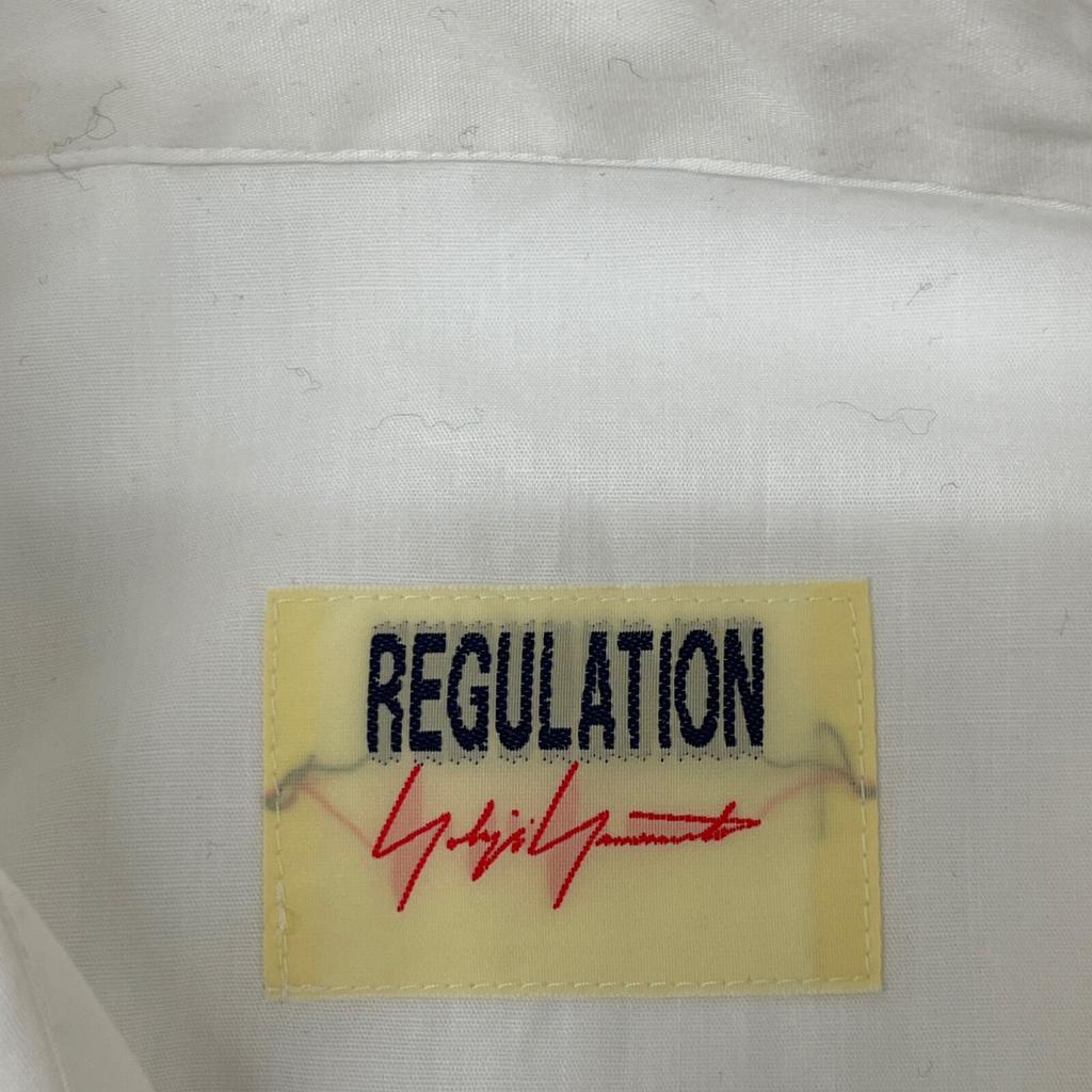 REGULATION Yohji Yamamoto FB-D52-005 COTTON BROAD R-DRAPED SHIRT DRESS Dress 2 whiteUsed