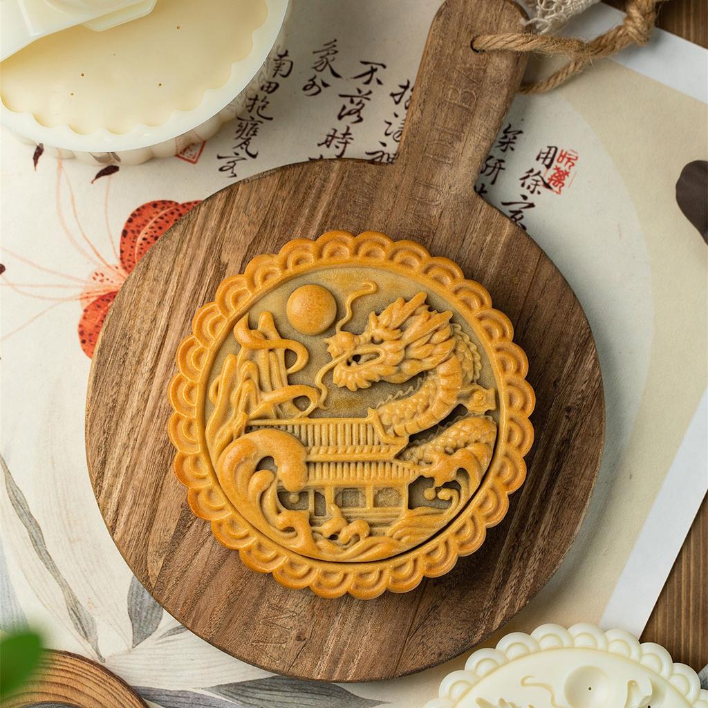 300g 500g Mooncake Mold With Traditional Chinese Patterns Food Grade PP Material For Baking And Festive Celebrations