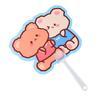 Creative Cartoon Animal Mini Folding Fan - Cute, Portable, Irregular Shape Fan for Kids and Students.