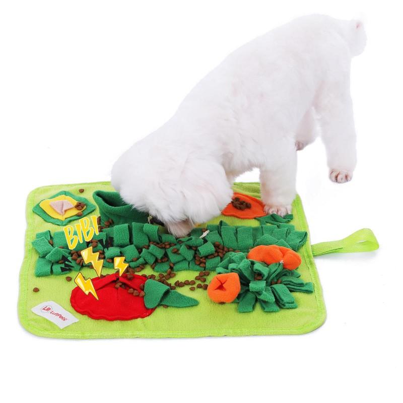 Interactive Snuffle Mat Small To Medium Dogs Cats Rabbits - Non-Slip Chew-Resistant Portable Feeding Toy With Vegetable Print