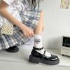 Platform Lolita Shoes Women 'S Autumn  Trends Black Pu Leather Cute Metal Buckle Mary Jane Loafers Girl School Uniform Shoes