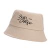 Simple Letter Embroidery Efficient Sunshade Sunscreen Bucket Hat Women's Summer Travel Versatile Washbasin Hat