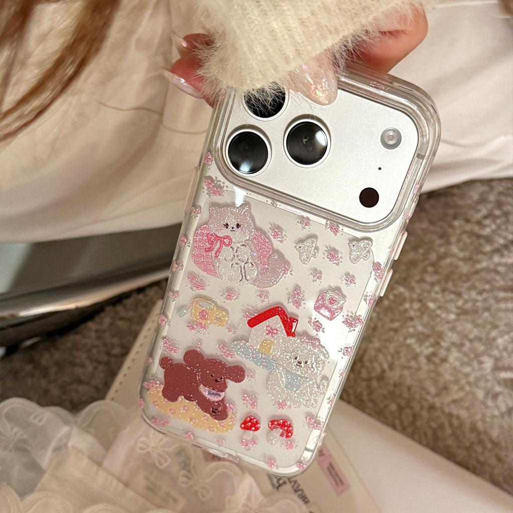 Floral Puppy Phone Case for iPhone 16, iPhone 17, and iPhone 17 Pro Max