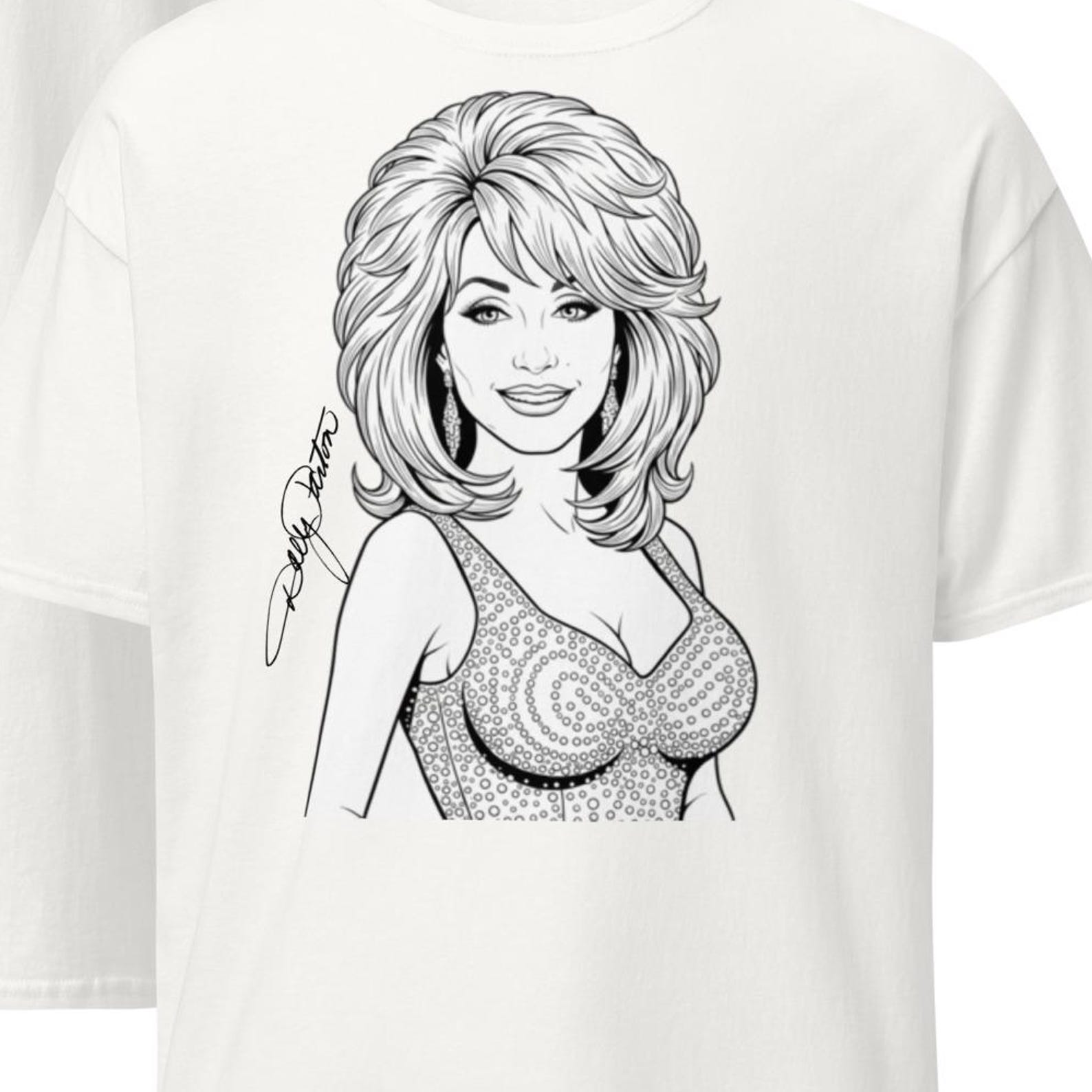 Dolly Parton Line Art T-Shirt – Retro Country Music Graphic Tee 3XL