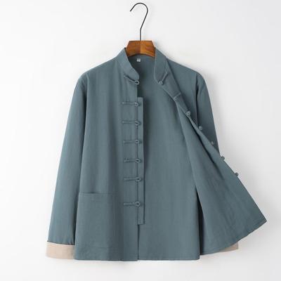 Cappotto Hanfu Tang Suit Unisex Cotone Lino Primavera/Estate