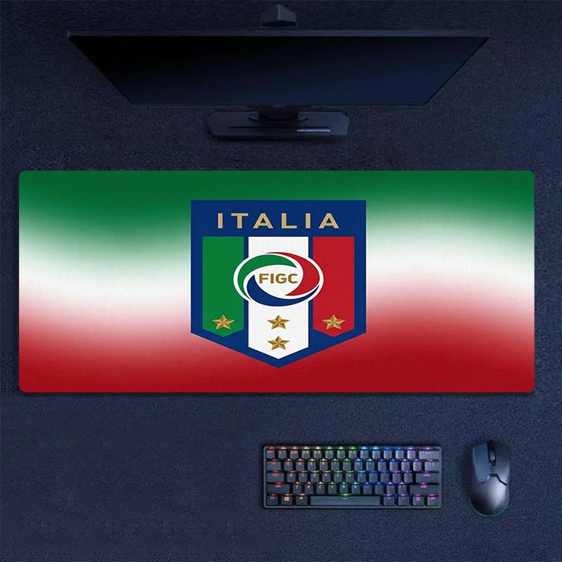 Italy National Football Color Mouse Pad Large Gaming Table Cushion Non-slip Laptop Tablet Big Mousepad XXL Mat Mini PC Playmat With Lock Edge