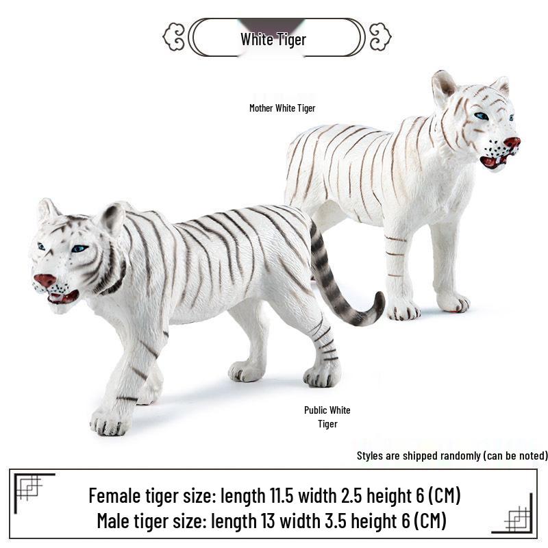 Wildlife Simulation Model: Tiger, Lion, Panda, Elephant, Rhinoceros, Kangaroo, Leopard, Horse, Sheep Toy Set