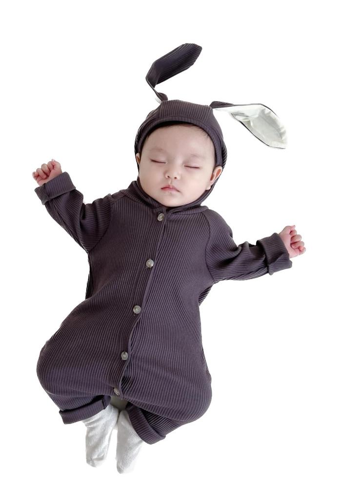 Sole Only Baby Monthly Photo Bunny Open Detachable Long Boys and Sizes 90cm M Coveralls, Tail, Design, Spring/Autumn, Front, Cute, 100% Cotton, Soft,