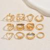 Wind Geometric Line Design Ring Jewelry Set Versatile High-end Ring Design Open Ring Women