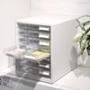 Plus Letter Case A4 Vertical Shallow 7 Tiers White 16-116 LC-107AC