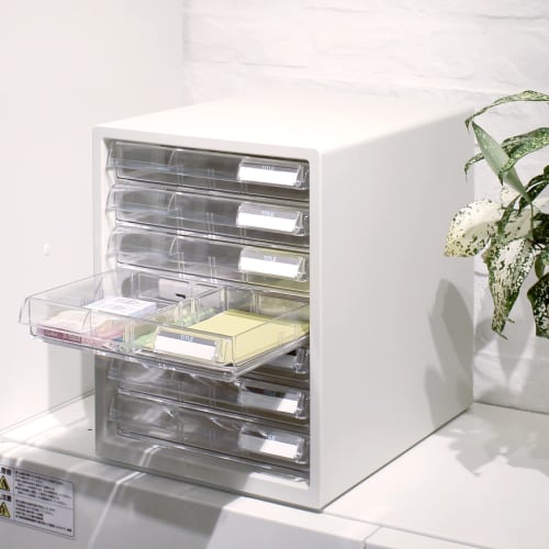 Plus Letter Case A4 Vertical Shallow 7 Tiers White 16-116 LC-107AC