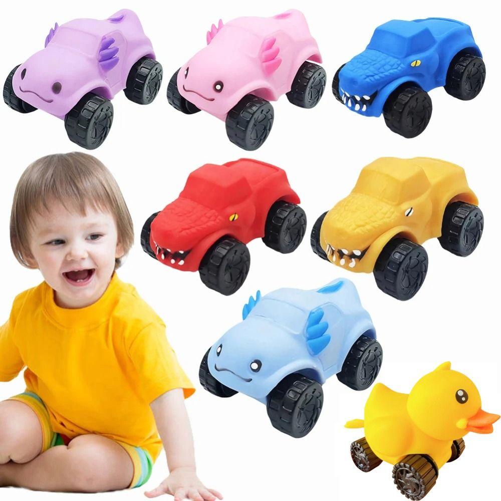 High Elasticity Dinosaur TPR Stretch Car Toy Decompression Stretching Car Toys Practical Jokes