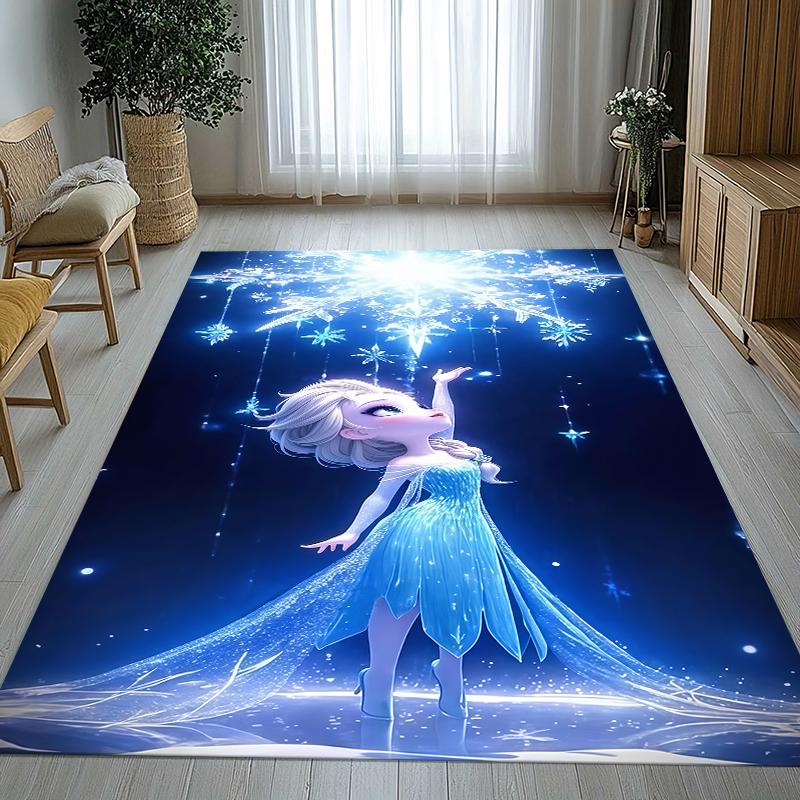 Cartoon F-Frozen girls Living Room Non-Slip Area Rug Soft Carpet for Bedroom Kids Playroom Sofa,Home Decor Doormat Gift