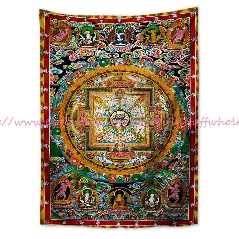 Samantabhadra tapestry with Samantabhadri Tibetan thangka 75x100