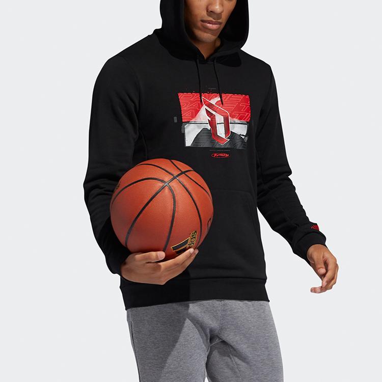 Adidas Dame Ruthless Printed Basketball Hoodie Men Hoodie Black GJ2315