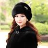 Faux Mink Hat Winter Women's Eco-friendly Mink Hat Winter Middle-aged and Elderly Warm Ear Protection Fur Beret