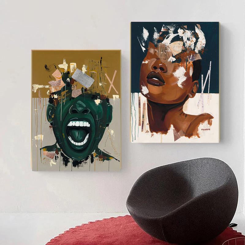 African American Graffiti African Women Art Posters and Prints Abstract Canvas Paintings Wall Art Pictures Home Decor No Frame