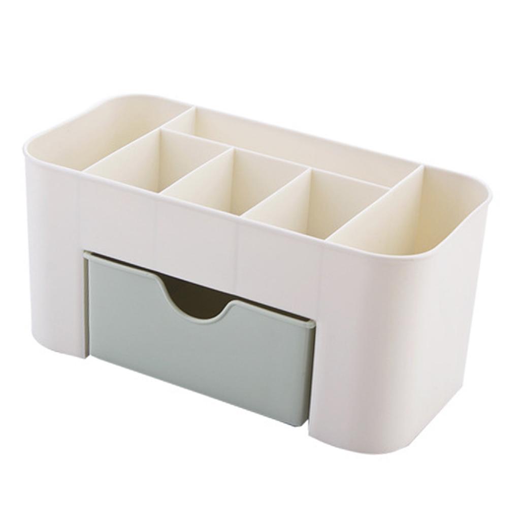 Kosmetik Make-up Organizer PP Multifunktional 6 Fächer Make-up Schreibtisch Organizer mit Schublade