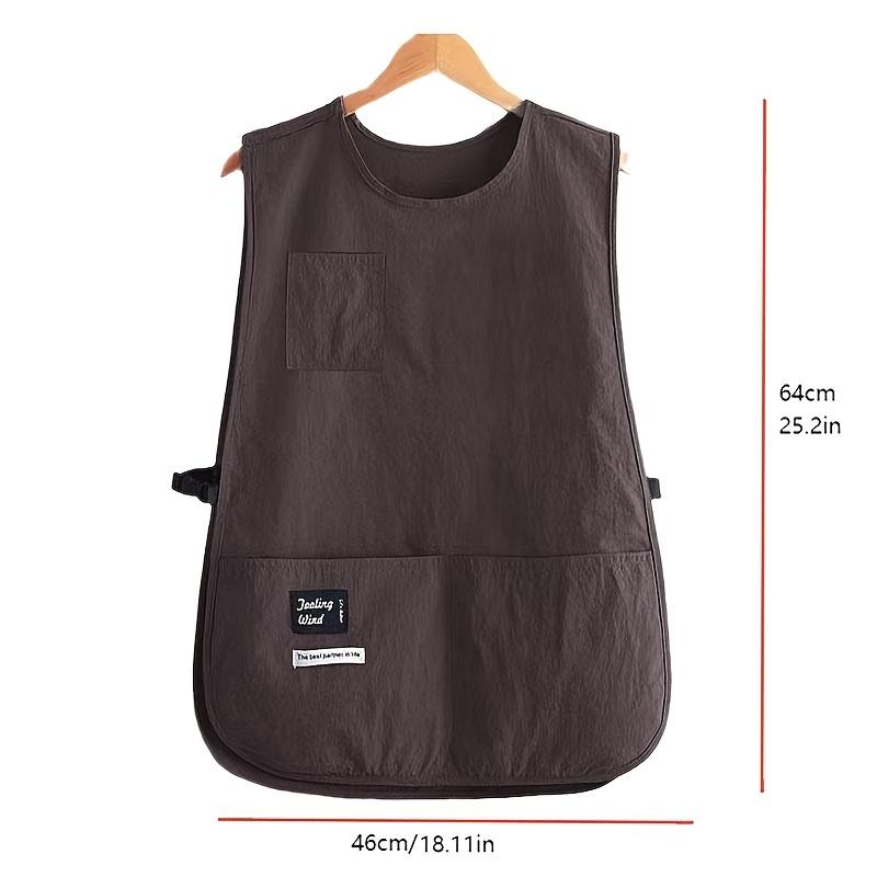 A Vest Style Apron with Two Deep Pockets, Suitable for Use In The Kitchen, Cooking, Painting, Gardening, Office, Pet Shops, Coffee Shops