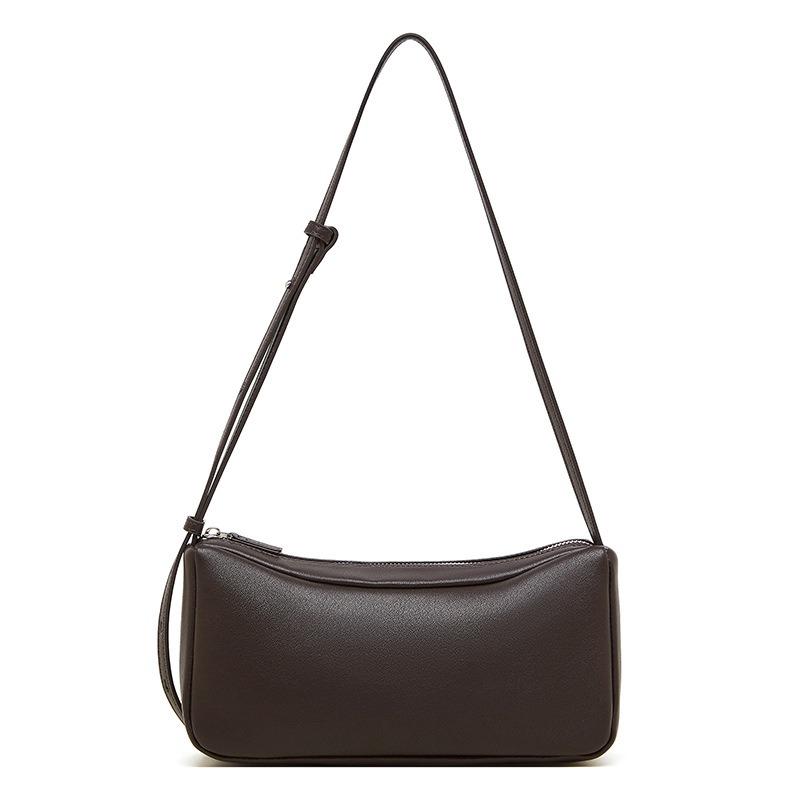 Leather Women's Bag Underarm Light One Shoulder Crossbody European Bag Small Fresh Versatile Mobile Phone Shopping Solid Color Soft Women's Bag
