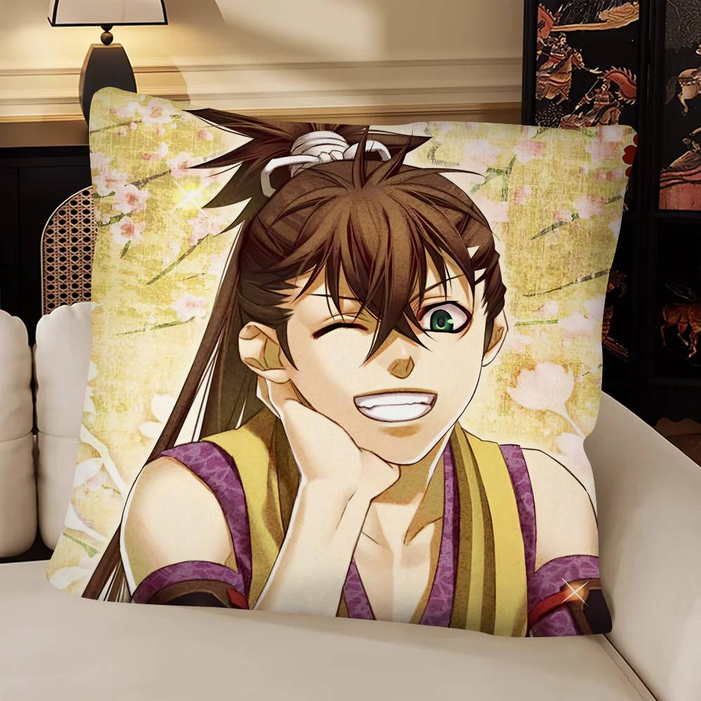 Game Anime HHakuoki Pillow Case Fashion Square Pillowcase Bedroom Sofa Room Ins Decoration Leisure