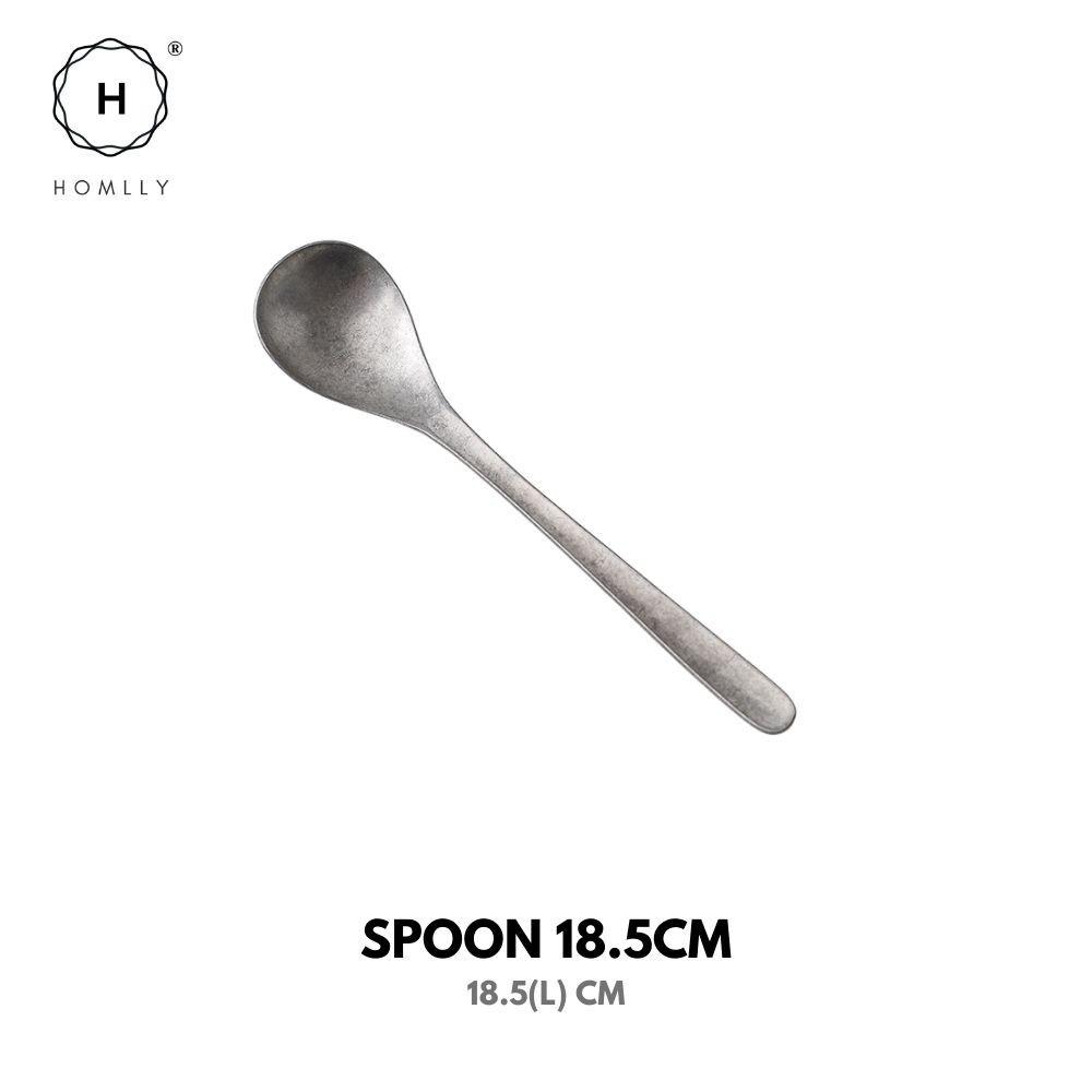 Homlly Tonii Flake Texture 304 Stainless Steel Spoon Fork Knife Cutlery Set (X4PCS)