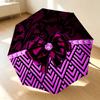 Purple Lace 8 Ribs 3Fold Black Glue Uv Protection Umbrella Sun Protection Rainproof Compact Folding Umbrella For Travel Daily Use C9241757