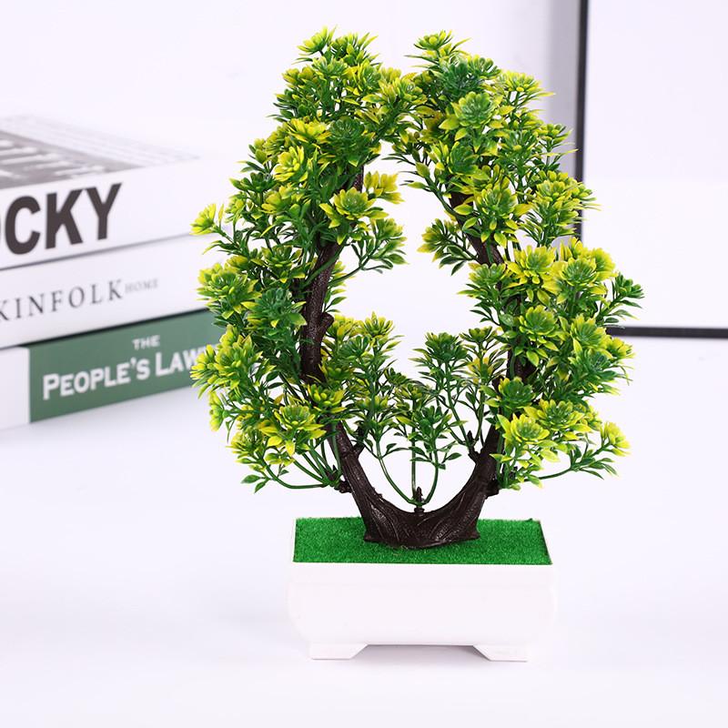 Simulated Heart Shaped Chrysanthemum Fake Flowers Plants Potted Desktop Decor