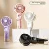 Portable Rechargeable Humidifier Fan 4-gear Wind Speed Regulation Beauty Moisturizing Mini Handheld