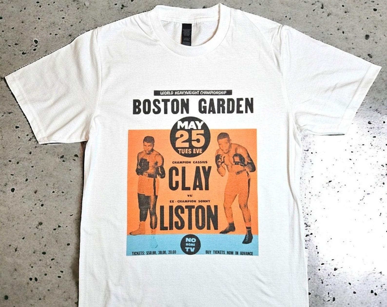 Muhammad Ali Cassius Clay Vs Sonny Liston White T-Shirt sizes available S-3XL 3XL