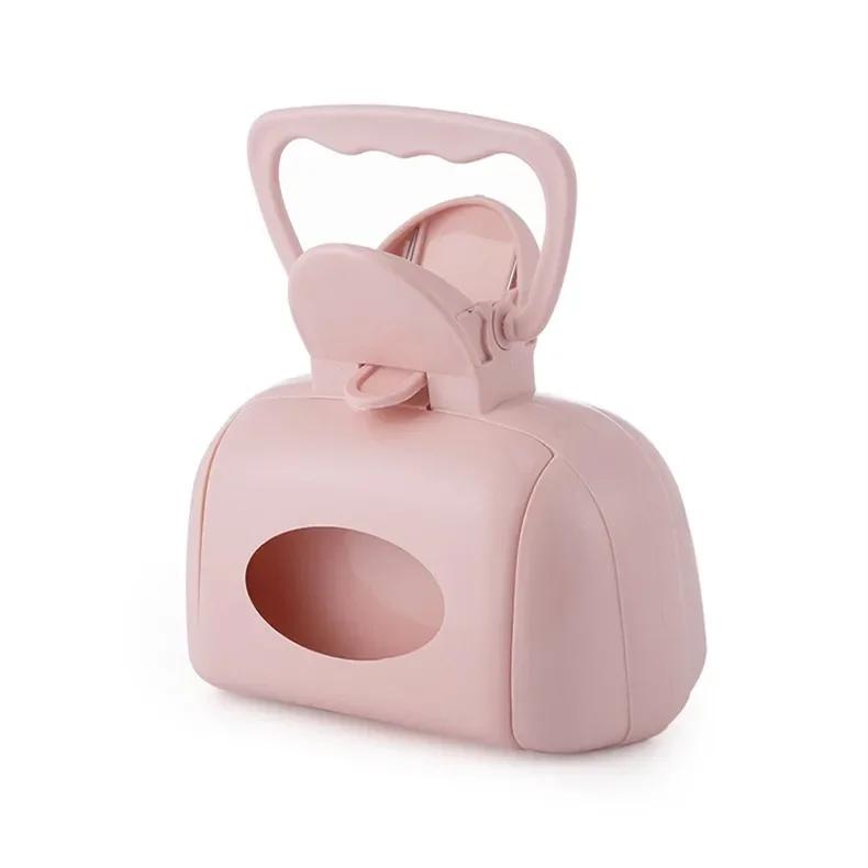 

Совок для сбора фекалий домашних животных, легко подбирайте на открытом воздухе, удобный для щенков, кошек, фекалий, очиститель, зажим для удаления фекалий, инструмент для очистки розовый