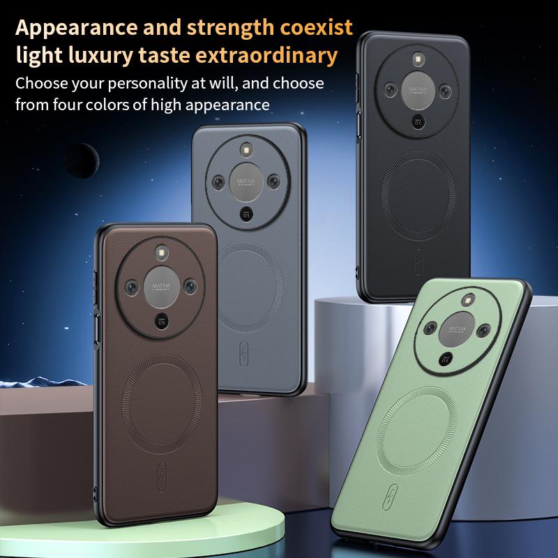 For Honor X70 Case Magnetic Leather Shield Cover For Honor X70 Anti-Fingerprint Non-Slip PC+TPU