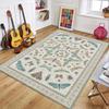 Natural Insect Pattern Area Rug Soft Non-slip Floor Mat Boho Ethnic Style Home Decor Carpet for Living Room Bedroom Hallway