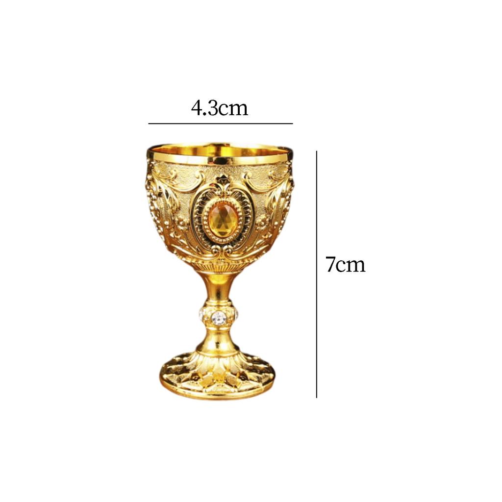 Metal Wine Cup Goblet 30ml Decorative Mutipurpose Sturdy Party Supplies for Collection, Decor European Style Travel Goblet
