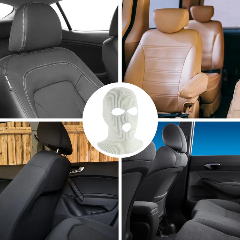 Funny Car Seat Covers Ghost Protector Headrest Covers Universal Fit Balaclava 3Hole Full Cover Halloween Christmas Funny Car