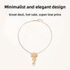 1 Golden Yellow Oval Simple Pendant Necklace Collarbone Chain Sweater Chain Thin Chain