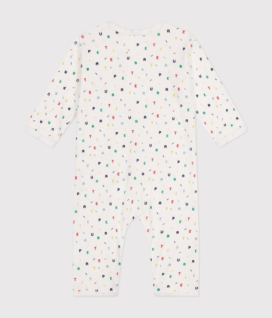 Footless Romper A0BUP 12 months 74cm [Petit Bateau] Off-white/Multicolor