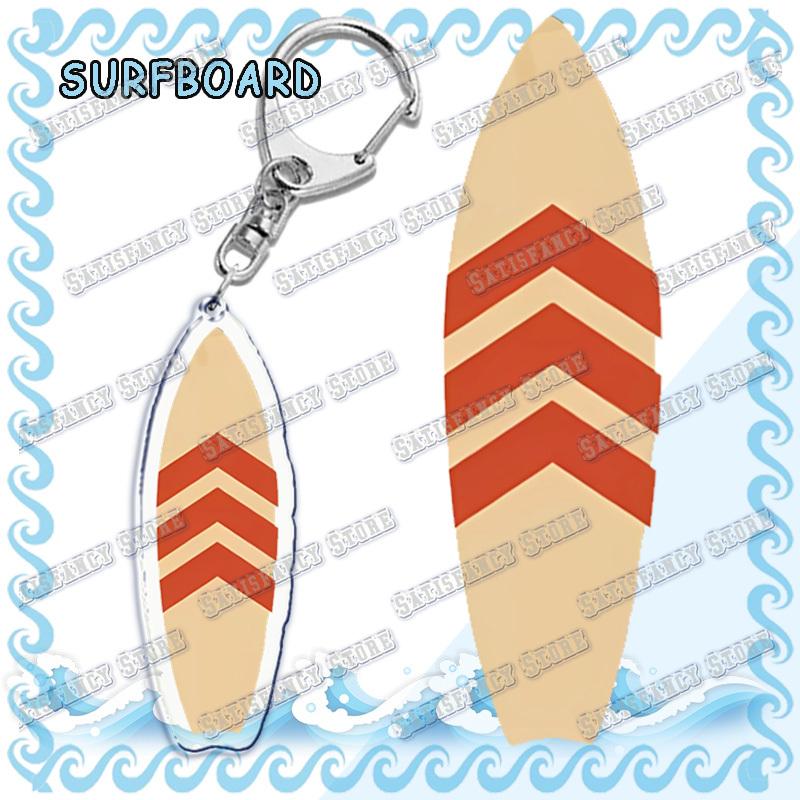 Waves Surfing Surfboard Keychains for Accessories Bag Bicycle Pendant Keyring Jewelry Fans Creative Beach Travel Gift Chaveiro