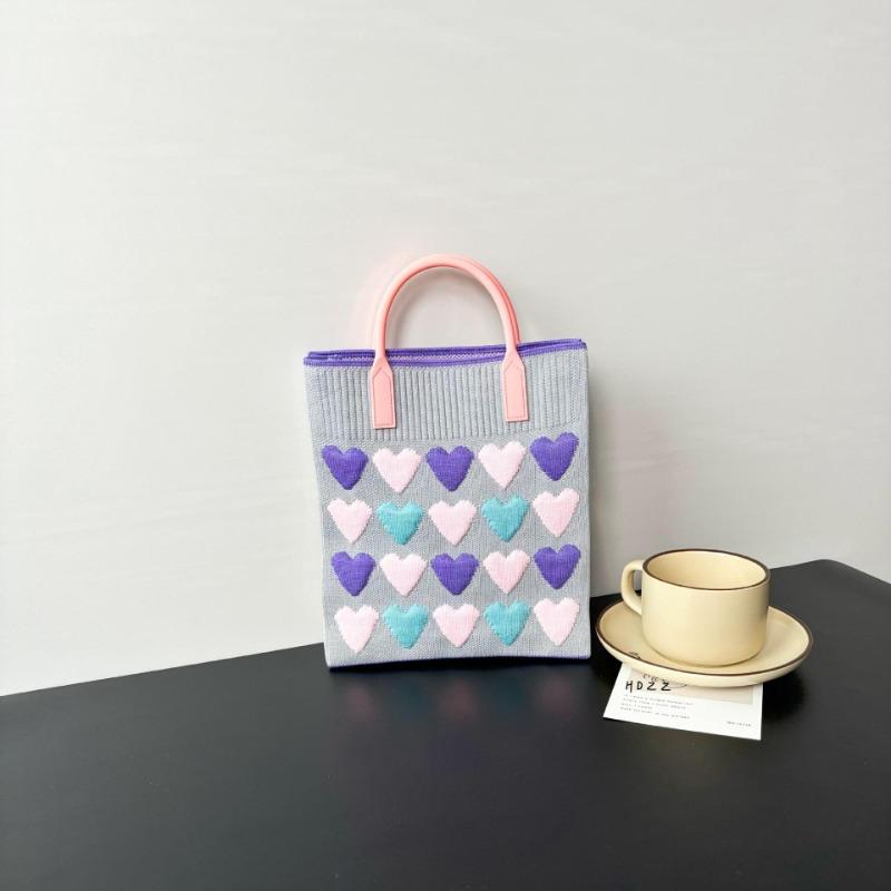 New Large-capacity Knitted Bag, High-end, Mobile Phone Bag, Niche Shoulder Messenger Bag, Cartoon Fashion Handbag.