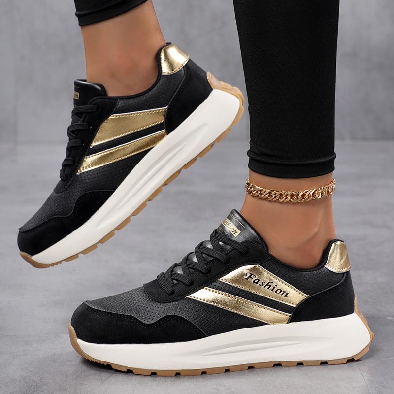 Spring Thick Bottom Women's Shoes Summer Casual Patchwork Leather Sneakers Casual Vulcanised Shoes Ladies Running Shoes