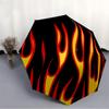 1pc Flame Pattern Automatic Open/close Folding Umbrella, Compact Portable Travel Umbrella, Durable Construction Yy250804126