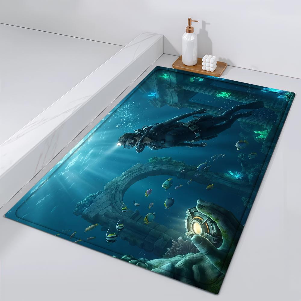 

Door Mat Bedside Entrance Bath Action Floor Legacy T-Tomb Decoration Corridor Door Mat Carpet Game Living Room Atlantis Balcony 40cm x 60cm