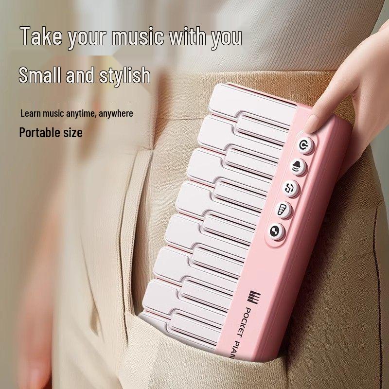 Children's Smart Light-Up Pocket Electronic Piano - Portable Multifunctional Music Toy Gift