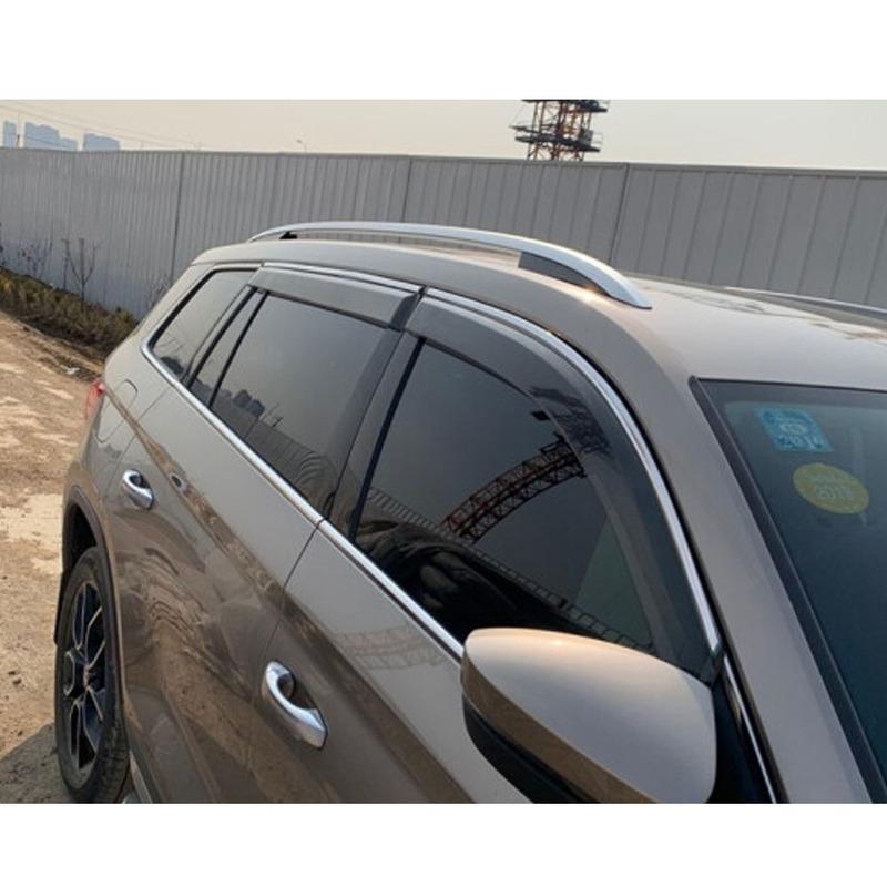Stick Lamp Plastic Window Glass Wind Visor Rain/Sun Guard Vent Frame Lamp 4PCs For Skoda Kodiaq 2017 2018